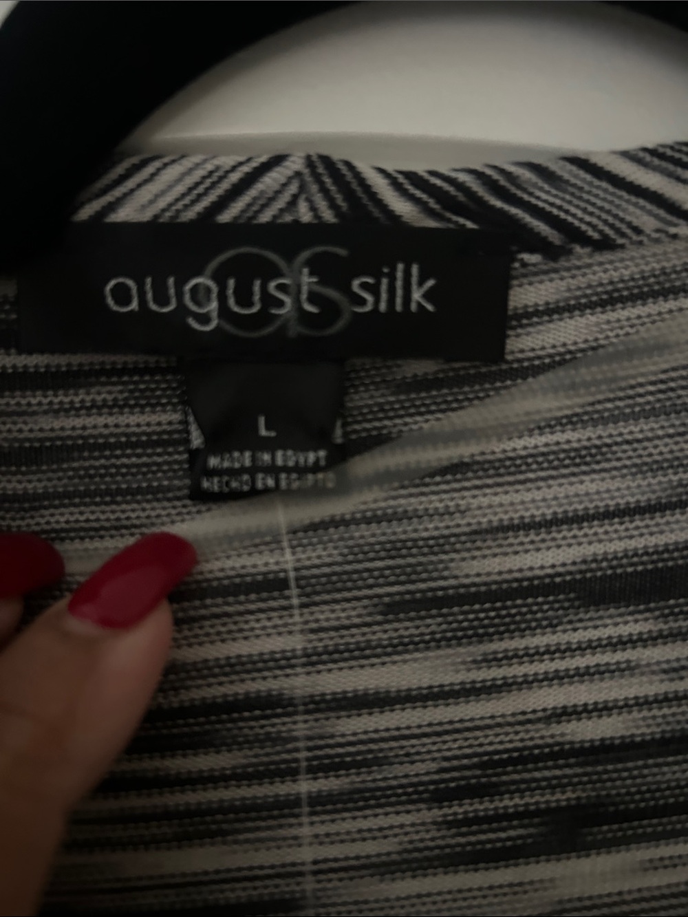 august silk Black & White Space-Dye Open Cardigan - Picture 2 of 5